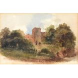 Follower of Paul Braddon - A Country House; A Castle Keep, two, watercolour, 17 x 25cm and smaller