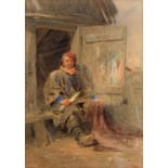 Henry George Hine RI (1811-1895) – ‘Old Tom’ the Brighton Fisherman, signed, watercolour, 31 x 21.