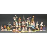 Miscellaneous Royal Doulton, Royal Worcester and other pottery and porcelain figures and animals,