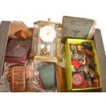 Miscellaneous army tunic buttons, lighters, a clock, books and bygones, etc Mixed condition. Sold as