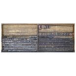 British Letterpress Printing. A case of wood and metal type, first half 20th c