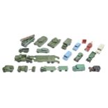 Miscellaneous Dinky die cast cars, vans and military vehicles (approximately 20) Mixed condition