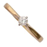 A diamond solitaire ring, in 18ct gold, part marked, 2.8g, size L Good condition