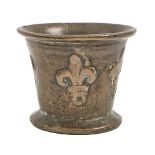 An English bronze mortar attributed to an unidentified London foundry, perhaps Lothbury, 17th c,