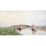 J.H. Burrows, early 20th c - Rye, East Sussex, signed and dated 1907, inscribed to verso,
