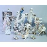 A collection of Lladro and Nao figures and animals All in apparently good condition. Please note not