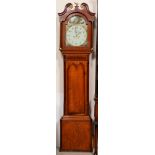 A George III eight day oak, mahogany and inlaid longcase clock, [Thomas] Bradley Ilkeston, the