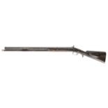 An English 14 bore percussion sporting rifle, William Moore 78 Edgware Road London, mid 19th c,