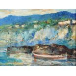 Neapolitan School, 20th c - The Bay of Naples, indistinctly signed, acrylic on board, 23 x 31cm