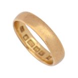 A 22ct gold wedding ring, Birmingham 1921, 4.9g, size L Slight wear