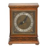 An oak mantel timepiece, Elliott, England, second quarter 20th c, 17cm h Working order