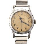 A LeCoultre WWII British Air Ministry issue plated wristwatch, No 265900, calibre 470/1, 32mm