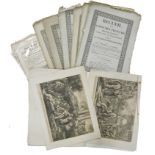 Ephemera & Prints. Four Acts of Parliament, 1728-1745, Gothic Black Letter, including lunacy, London