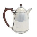 A George V silver lidded  jug,  16.5cm h, by Barker Bros (Silver) Ltd, Birmingham 1933, 12ozs