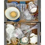 Miscellaneous ceramics and glass, including Royal Doulton and Limoges, etc