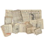 Twelve British newspapers, 1771-1821, including The Times and two other later newspapers (14)