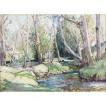 Ssmuel John Lamorna Birch, RA, RWS 91869-1955 - Thro' Spring Woods, Lamorna Penzance, signed,