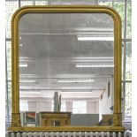 A Victorian giltwood and composition overmantel mirror, 136cm h x 121cm Minor chips and losses to