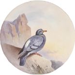 A pair of Minton bone china plates, 1910 and circa, painted by J E Dean, both signed, with birds,