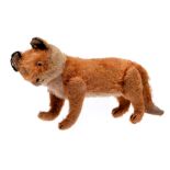 German soft toy. A Steiff fox, circa early 20th c, with glass eyes, moveable head and legs, 21cm