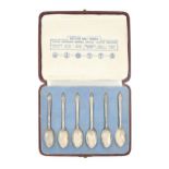 A set of six Elizabeth II commemorative silver teaspoons, crown terminal, by Roberts & Belk Ltd,