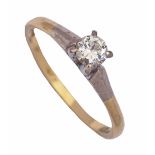 A diamond solitaire ring, in 18ct gold, London 1966, 2.8g, size O Good condition