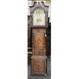 A Victorian eight day mahogany and rosewood longcase clock, E. C... Longton, the breakarched