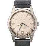 An Omega stainless steel self-winding wristwatch, Seamaster Calendar, c1960, 35mm diam Not in
