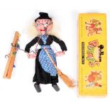 A Pelham puppet, SM Witch, c. 1970, polychrome painted wooden head and limbs, plaster hands,