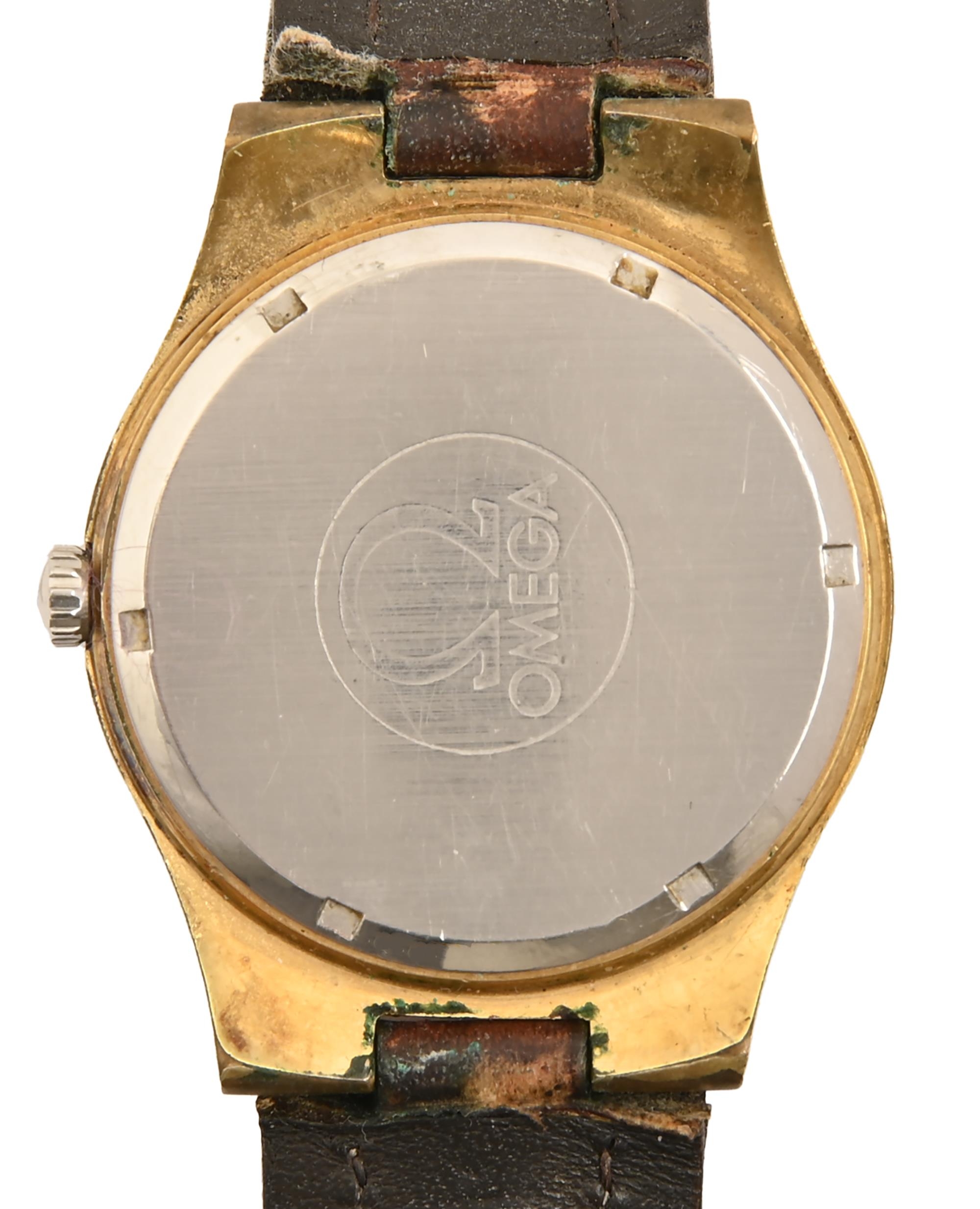 An Omega gold plated self-winding gentleman's wristwatch, with date, 36mm diam Wear scratches - Image 2 of 2