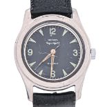 A Hermes stainless steel gentleman's wristwatch, AquaSport, 1960's, 35mm diam Movement running