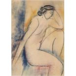 Mary Stork (1938-2007) - Repose, signed and dated 6.4.98, charcoal and pastel, 49 x 34cm Good