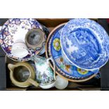 Miscellaneous ceramics, including a Copeland Spode Italian pattern two handled bowl, a Doulton