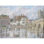 C.H. Bagnoli, 20th c - Henley-on-Thames, Oxfordshire, a pair, signed, oil on canvases, 46 x 62cm, (