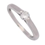 A diamond solitaire ring, in platinum, London 2002, 4.9g, size I Light wear scratches