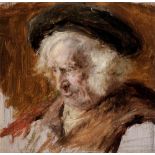British School, 19th c - Study of the Head of a Scotsman, oil on canvas laid on board, 13 x 13cm