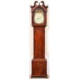 An early 19th c mahogany eight day longcase clock, the painted dial inscribed R Holt Newark, the