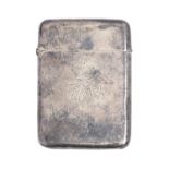 A Victorian silver card case, crested, 80mm, by Deakin & Francis Ltd, Birmingham 1884, 1oz 11dwts