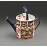 A Royal Crown Derby  Witches pattern miniature watering can, 1920, 82mm h, printed mark