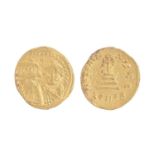 Constans II, 641-668AD, Constans II & Constantine IV, Gold Solidus of Constantinople, 4.32gm,