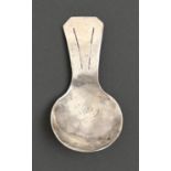 Norman Poynton. An Arts & Crafts silver caddy spoon, 91mm l, maker's mark, London 1938, 17dwts