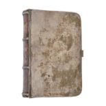 A Continental silver book cover, probably for a prayer book or missal, 18th/early 19th c, the hinged