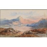 British School, 19th c - Lake District Landscapes, a pair, watercolour, 70 x 120mm (2) Good