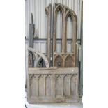 Miscellaneous Victorian gothic oak architectural elements Condition evident from image