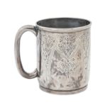 A Victorian silver christening cup, 76mm, by H J Lyon & Son, London 1874, 3ozs 17dwts Slight wear