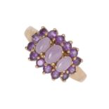 An amethyst ring, in 9ct gold, 3.9g, size P Good condition