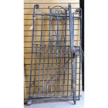 A  Edwardian wrought iron  garden gate,  146cm h, 78cm l On suite with lots 1374 and 1390 Complete