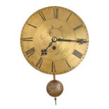 A hook and spike wall timepiece,  with engraved and lacquered brass dial Winterhalder & Hofmeier
