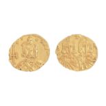 Constantine V & Leo IV, c775AD, Gold Solidus, 3.91gm, a small flan, struck from worn dies, VF