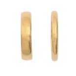 Two 22ct gold wedding rings, 6.5g, size M, P Light wear